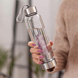 Natural Crystal Quartz Infused Water Bottle - 500ML