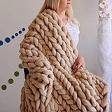 Handmade Warm Soft Chunky Knit Blanket