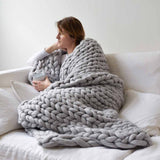 Handmade Warm Soft Chunky Knit Blanket