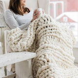 Handmade Warm Soft Chunky Knit Blanket