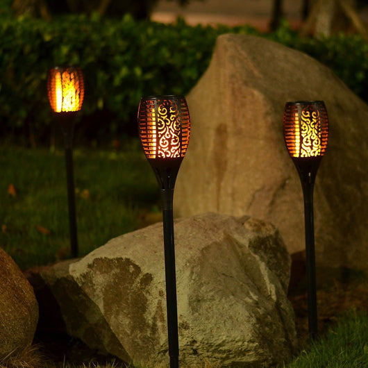 Outdoor Solar Flame Tiki Light Torch