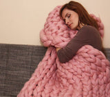 Handmade Warm Soft Chunky Knit Blanket