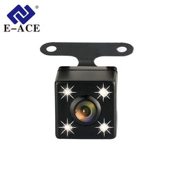 E-ACE Auto Reversing Parking Camera 4 LED Night Vision Waterproof Car Rear View Camera Backup