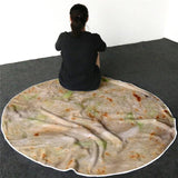 Mexican Burrito Tortilla Throw Blanket Soft Fleece 60" / 150cm