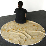 Mexican Burrito Tortilla Throw Blanket Soft Fleece 60" / 150cm