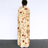 Mexican Burrito Tortilla Throw Blanket Soft Fleece 60" / 150cm