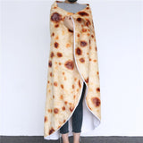 Mexican Burrito Tortilla Throw Blanket Soft Fleece 60" / 150cm