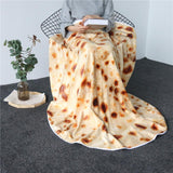 Mexican Burrito Tortilla Throw Blanket Soft Fleece 60" / 150cm