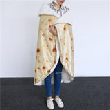 Mexican Burrito Tortilla Throw Blanket Soft Fleece 60" / 150cm