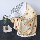 Mexican Burrito Tortilla Throw Blanket Soft Fleece 60" / 150cm