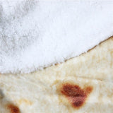 Mexican Burrito Tortilla Throw Blanket Soft Fleece 60" / 150cm