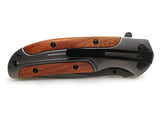 Professional Survival Folding Pocket Knife with Wooden Rosewood Handle