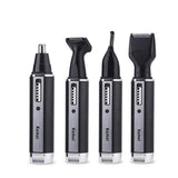 Rechargeable Nose Hair Trimmer Eyebrow Sideburns Cordless Clipper (4 in 1)