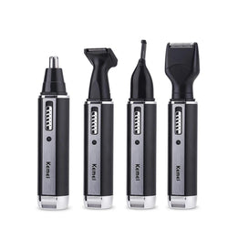 Rechargeable Nose Hair Trimmer Eyebrow Sideburns Cordless Clipper (4 in 1)