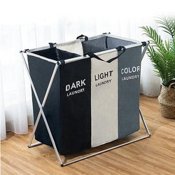 Laundry Sorter Organizer Basket Hamper (3 Sections)