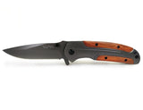 Professional Survival Folding Pocket Knife with Wooden Rosewood Handle