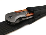 Professional Survival Folding Pocket Knife with Wooden Rosewood Handle