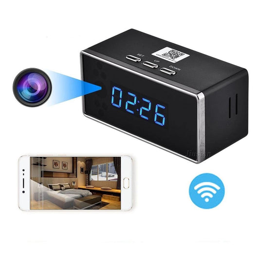 Professional HD 1080P Wireless Alarm Clock with Hidden Camera | Night Vision, Motion Sensor, Video Recorder