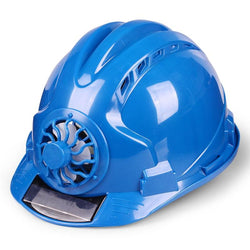 Vented Construction Hard Hat Helmet with Solar Powered Fan