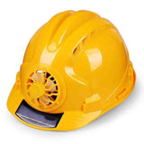 Vented Construction Hard Hat Helmet with Solar Powered Fan