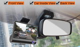 Full HD 1080P Dual Dash Cam With Rearview Camera