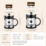 Stainless Steel Luxury Portable French Press Coffee Tea Maker Machine