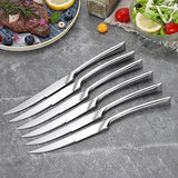 Stainless Steel Luxury Steak Knives Matte Sharp Dinnerware - 6pcs