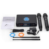 EYK Professional Wireless UHF Dual Microphone System with Handheld Set