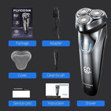 Flyco Electric Shaver Rechargeable Waterproof Triple Rotary Razor Trimmer For Men