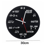 Matte Black Math Equations Wall Clock