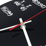Matte Black Math Equations Wall Clock