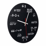 Matte Black Math Equations Wall Clock