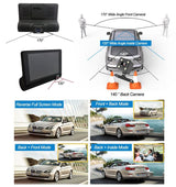 Full HD 1080P Dual Dash Cam With Rearview Camera