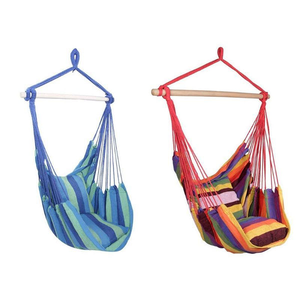 Easy Portable Comfortable Hanging Hammock Chair (with 2 pillows)