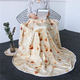 Mexican Burrito Tortilla Throw Blanket Soft Fleece 60" / 150cm