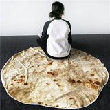 Mexican Burrito Tortilla Throw Blanket Soft Fleece 60" / 150cm