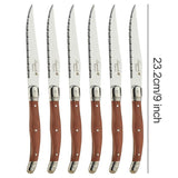 Laguiole Luxury Steak Knives Stainless Steel | Kitchen Cutlery Wood Handle Knife Set