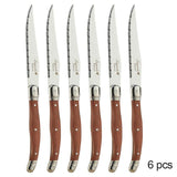 Laguiole Luxury Steak Knives Stainless Steel | Kitchen Cutlery Wood Handle Knife Set