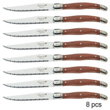 Laguiole Luxury Steak Knives Stainless Steel | Kitchen Cutlery Wood Handle Knife Set