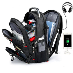 Laptop Pro Backpack Large Waterproof Multi Functional with USB Charging Port